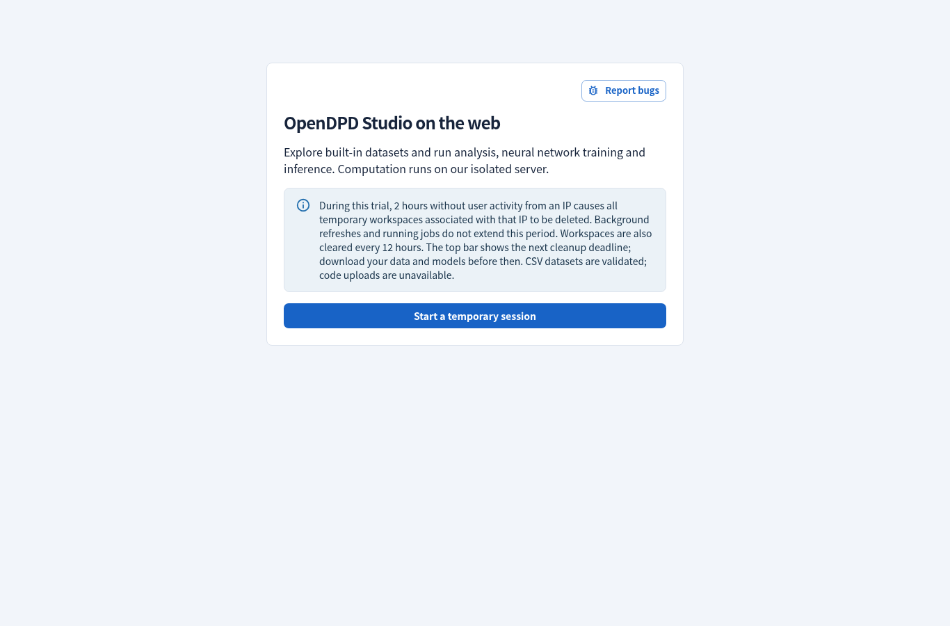 Trial notice at desktop size